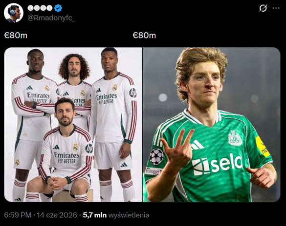 80 MLN EURO wydane przez Real Madryt vs. 80 MLN EURO wydane przez... xD